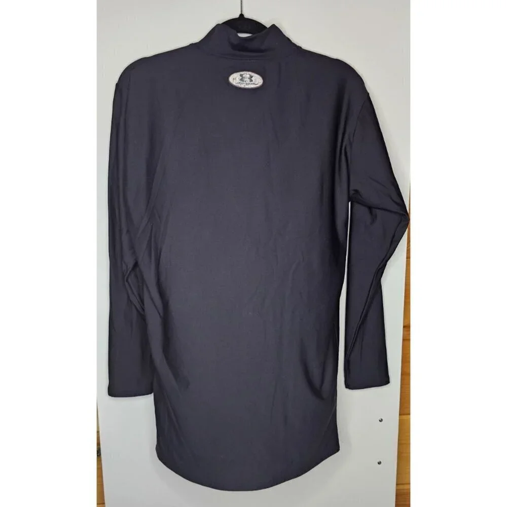 Under Armour Coldgear Fitted Long Sleeve Black Mock Neck Poly Shirt Youth XL